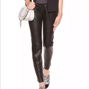 Rag&Bone jean HYDE BLACK Leather pants sz 25x30